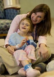 Casey and child